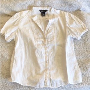 White blouse with buttons